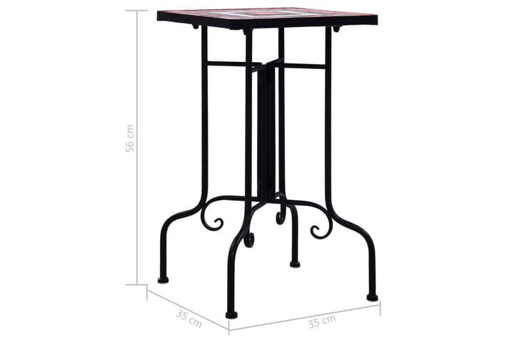 Mosaiikkisivupöytä terrakotta ja valkoinen keramiikka - Ruskea - Tarjotinpöytä & pikkupöytä - Lamppupöytä
