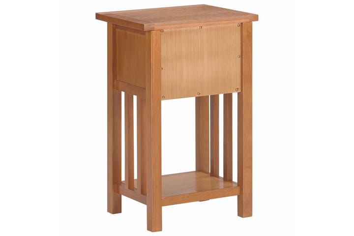 Päätypöytä laatikolla 35x27x55cm täysi tammi - Lamppupöytä - Tarjotinpöytä & pikkupöytä