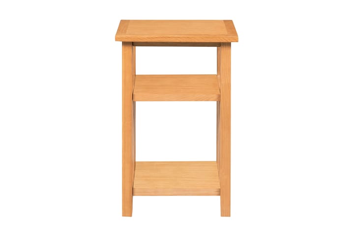 Päätypöytä Lehtitelineellä 27x35x55 cm täystammi - Ruskea - Lamppupöytä - Tarjotinpöytä & pikkupöytä