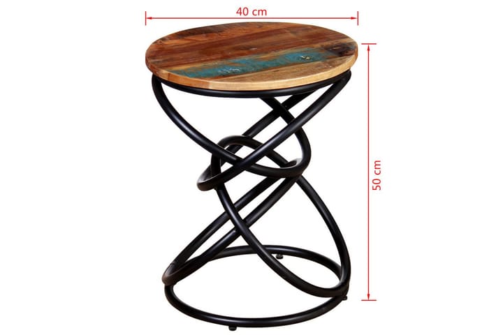 Päätypöytä Täysi Kierrätetty Puu - Ruskea - Lamppupöytä - Tarjotinpöytä & pikkupöytä