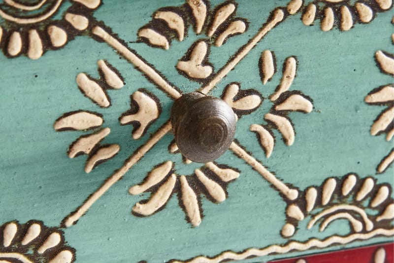 Ruokapöytä Villacian 38 cm - Punainen - Huonekalut - Pöytä & ruokailuryhmä - Apupöytä & sivupöytä - Tarjotinpöytä & pikkupöytä