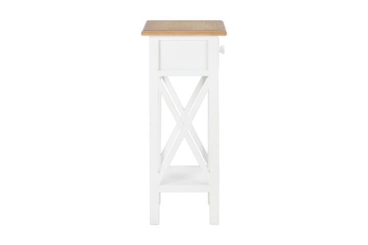 Senkki valkoinen 27x27x65,5 cm puu - Valkoinen - Lamppupöytä - Tarjotinpöytä & pikkupöytä