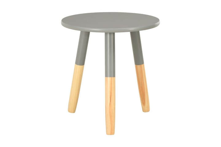 Sivupöydät 2 kpl harmaa täysi mänty - Harmaa - Lamppupöytä - Tarjotinpöytä & pikkupöytä