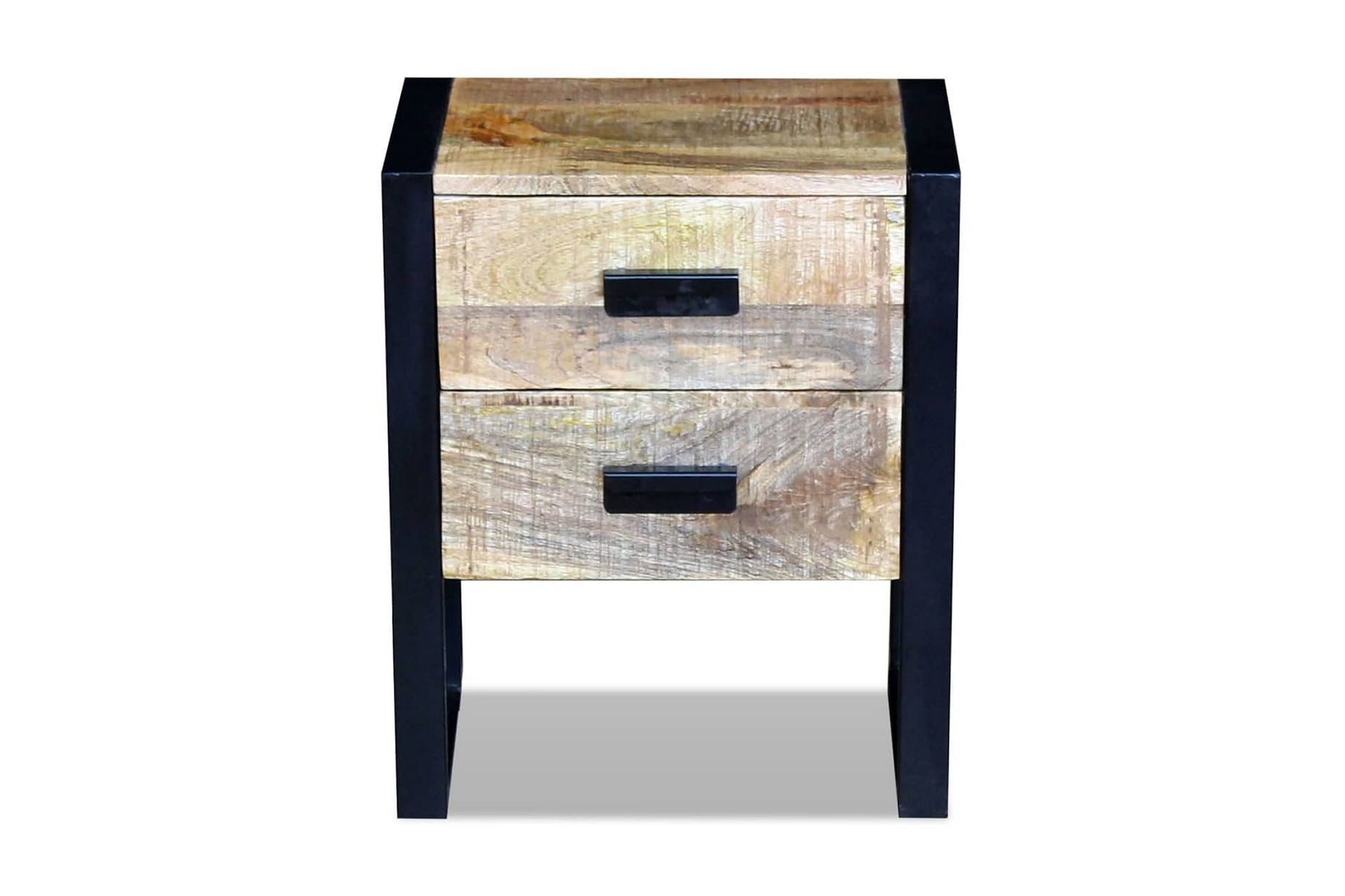 Sivupöytä 2 Laatikolla Täysi Mangopuu 43x33x51 cm - Ruskea - Huonekalut - Pöytä & ruokailuryhmä - Apupöytä & sivupöytä - Tarjotinpöytä & pikkupöytä