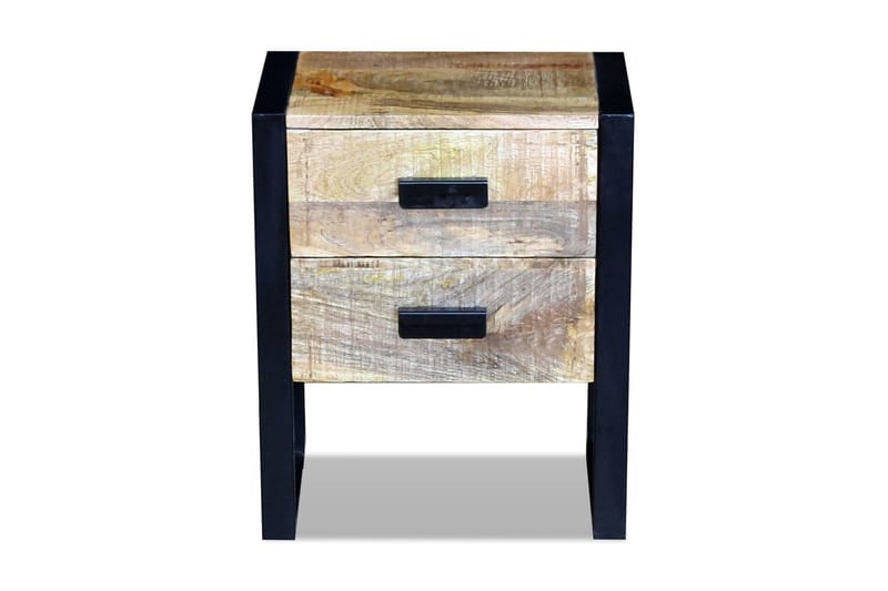 Sivupöytä 2 Laatikolla Täysi Mangopuu 43x33x51 cm - Ruskea - Huonekalut - Pöytä & ruokailuryhmä - Apupöytä & sivupöytä - Tarjotinpöytä & pikkupöytä