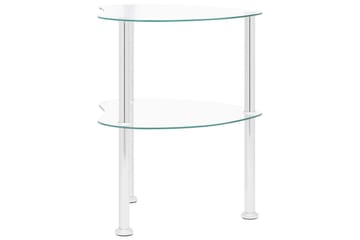 Sivupöytä 2-tasoinen 38x38x50 cm Karkaistu lasi - Läpinäkyvä - Huonekalut - Pöytä & ruokailuryhmä - Apupöytä & sivupöytä - Tarjotinpöytä & pikkupöytä