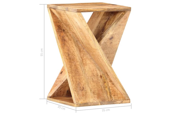 Sivupöytä 35x35x55 cm täysi mangopuu - Ruskea - Tarjotinpöytä & pikkupöytä - Lamppupöytä