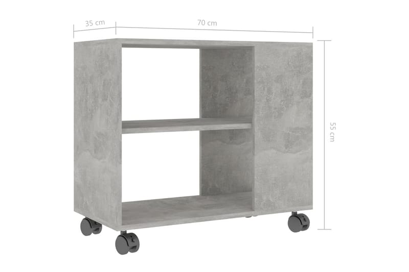 Sivupöytä betoninharmaa 70x35x55 cm lastulevy - Huonekalut - Pöytä & ruokailuryhmä - Apupöytä & sivupöytä - Tarjotinpöytä & pikkupöytä