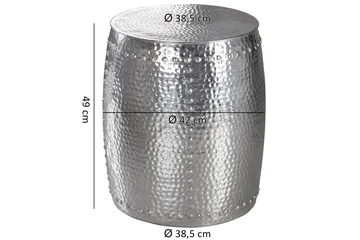 Sivupöytä Bradey 42 cm - Hopea - Huonekalut - Pöytä & ruokailuryhmä - Apupöytä & sivupöytä - Tarjotinpöytä & pikkupöytä