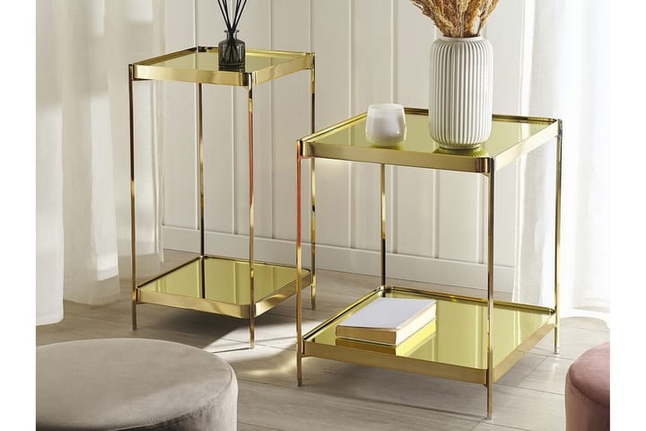 Sivupöytä Brysyn - Kulta - Tarjotinpöytä & pikkupöytä - Lamppupöytä