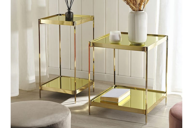 Sivupöytä Brysyn - Kulta - Huonekalut - Pöytä & ruokailuryhmä - Apupöytä & sivupöytä - Tarjotinpöytä & pikkupöytä