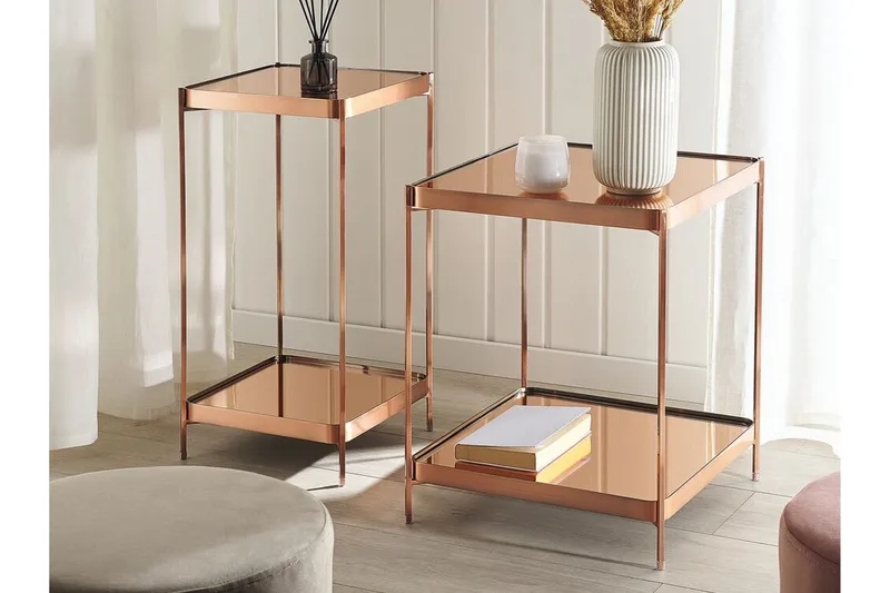 Sivupöytä Brysyn - Kupari - Huonekalut - Pöytä & ruokailuryhmä - Apupöytä & sivupöytä - Tarjotinpöytä & pikkupöytä