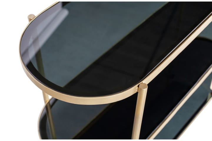 Sivupöytä Buckeye 120 cm - Antiikki Messinki - Tarjotinpöytä & pikkupöytä - Lamppupöytä