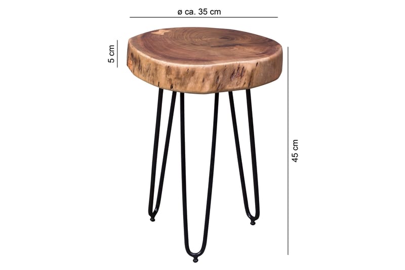 Sivupöytä Chapelburn 35 cm - Puu/Luonnonväri - Huonekalut - Pöytä & ruokailuryhmä - Apupöytä & sivupöytä - Tarjotinpöytä & pikkupöytä