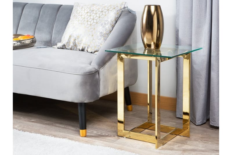 Sivupöytä Crystal 40 cm - Kulta - Huonekalut - Pöytä & ruokailuryhmä - Apupöytä & sivupöytä - Tarjotinpöytä & pikkupöytä