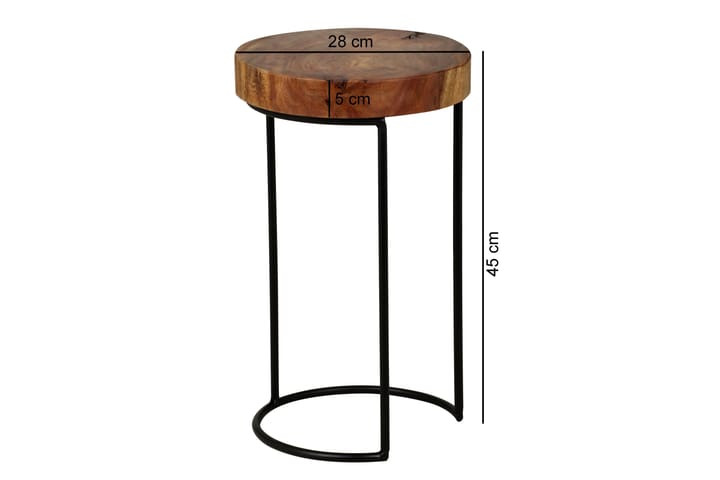 Sivupöytä Dippertown 28 cm - Puu/Luonnonväri - Tarjotinpöytä & pikkupöytä - Lamppupöytä