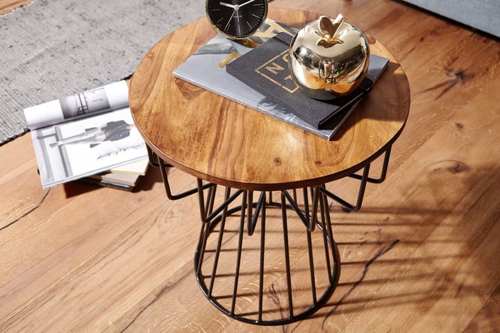 Sivupöytä Dolter 49 cm - Puu/Luonnonväri - Tarjotinpöytä & pikkupöytä - Lamppupöytä