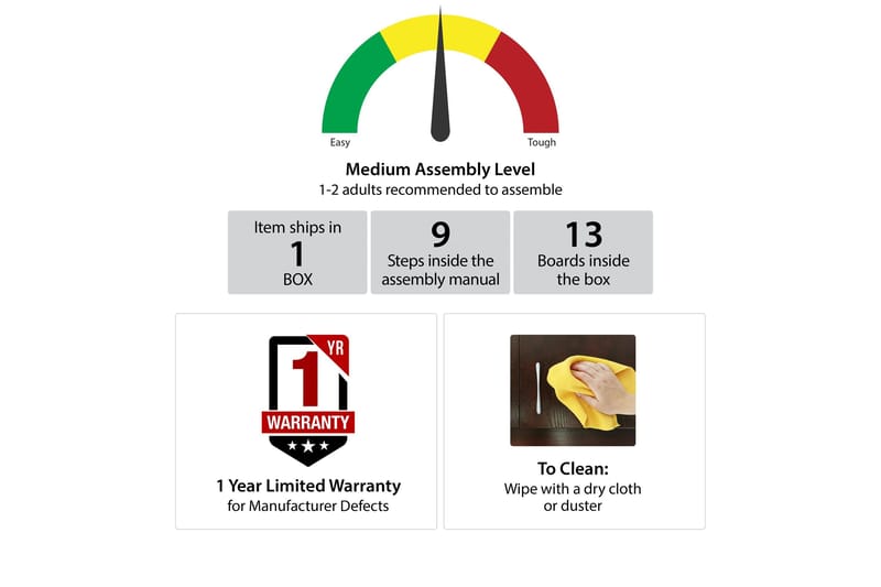 Sivupöytä Fairmont 56 cm Musta - Dorel Home - Huonekalut - Pöytä & ruokailuryhmä - Apupöytä & sivupöytä - Tarjotinpöytä & pikkupöytä