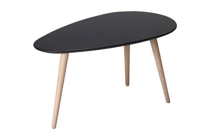 Sivupöytä Fly Puu Matta Musta - Musta - Tarjotinpöytä & pikkupöytä - Lamppupöytä