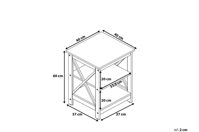 Sivupöytä Foster 40 cm - Valkoinen - Huonekalut - Pöytä & ruokailuryhmä - Apupöytä & sivupöytä - Tarjotinpöytä & pikkupöytä