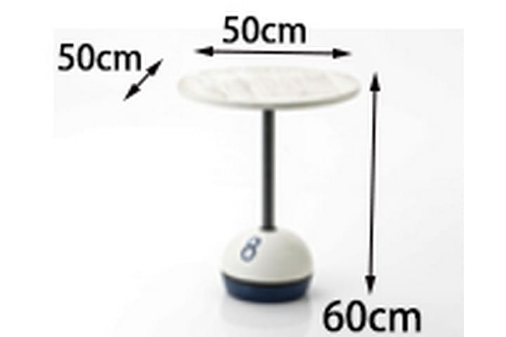 Sivupöytä Geare 50x60 cm - Valkoinen/Musta - Lamppupöytä - Tarjotinpöytä & pikkupöytä