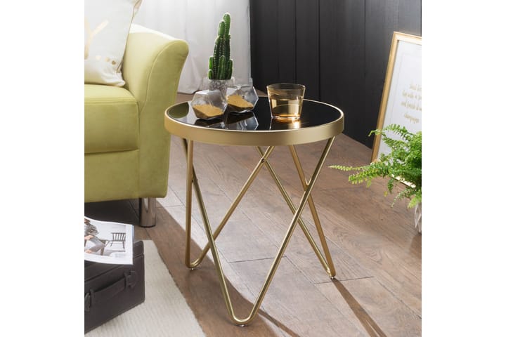Sivupöytä Grausam 42 cm - Kulta - Lamppupöytä - Tarjotinpöytä & pikkupöytä