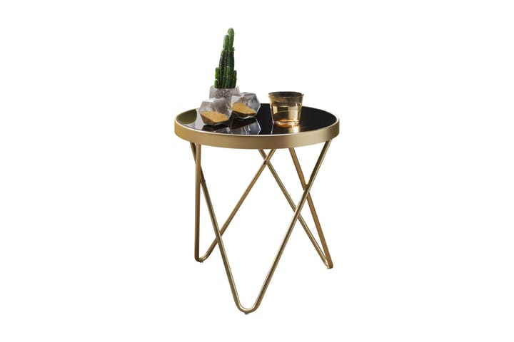 Sivupöytä Grausam 42 cm - Kulta - Lamppupöytä - Tarjotinpöytä & pikkupöytä