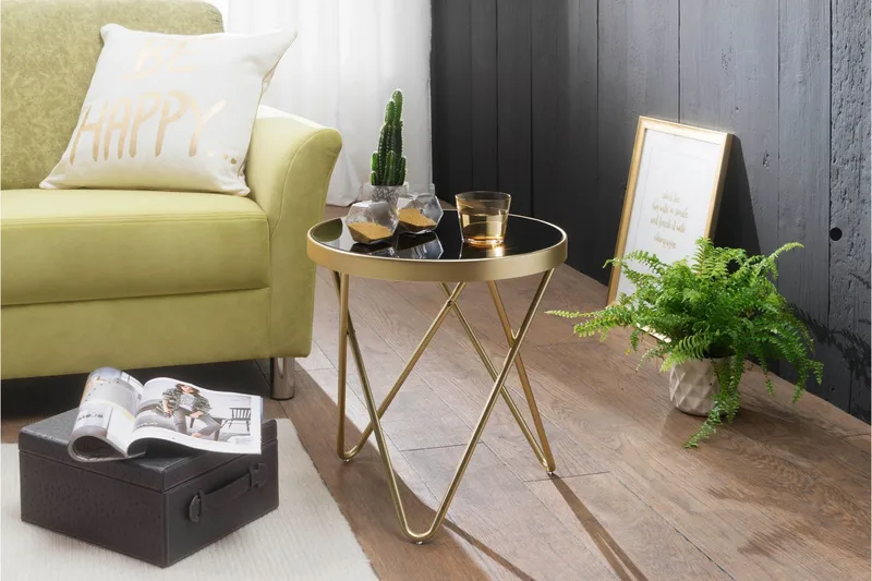 Sivupöytä Grausam 42 cm - Kulta - Huonekalut - Pöytä & ruokailuryhmä - Apupöytä & sivupöytä - Tarjotinpöytä & pikkupöytä