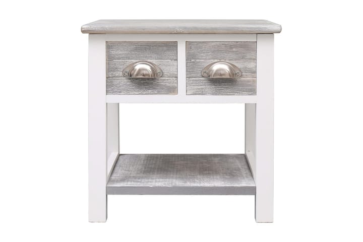 Sivupöytä harmaa 40x40x40 cm keisaripuu - Harmaa - Lamppupöytä - Tarjotinpöytä & pikkupöytä