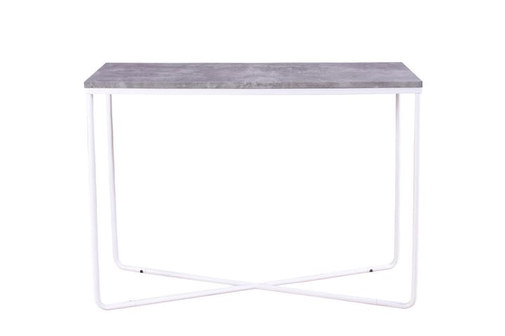 Sivupöytä Idore - Valkoinen/Harmaa - Lamppupöytä - Tarjotinpöytä & pikkupöytä