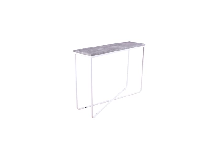 Sivupöytä Idore - Valkoinen/Harmaa - Lamppupöytä - Tarjotinpöytä & pikkupöytä
