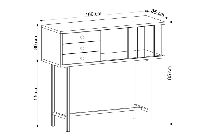 Sivupöytä Karvstu - Ruskea - Tarjotinpöytä & pikkupöytä - Lamppupöytä
