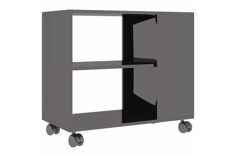 Sivupöytä korkeakiilto harmaa 70x35x55 cm lastulevy - Huonekalut - Pöytä & ruokailuryhmä - Apupöytä & sivupöytä - Tarjotinpöytä & pikkupöytä
