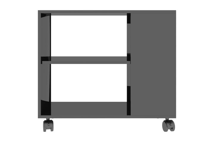 Sivupöytä korkeakiilto musta 70x35x55 cm lastulevy - Lamppupöytä - Tarjotinpöytä & pikkupöytä