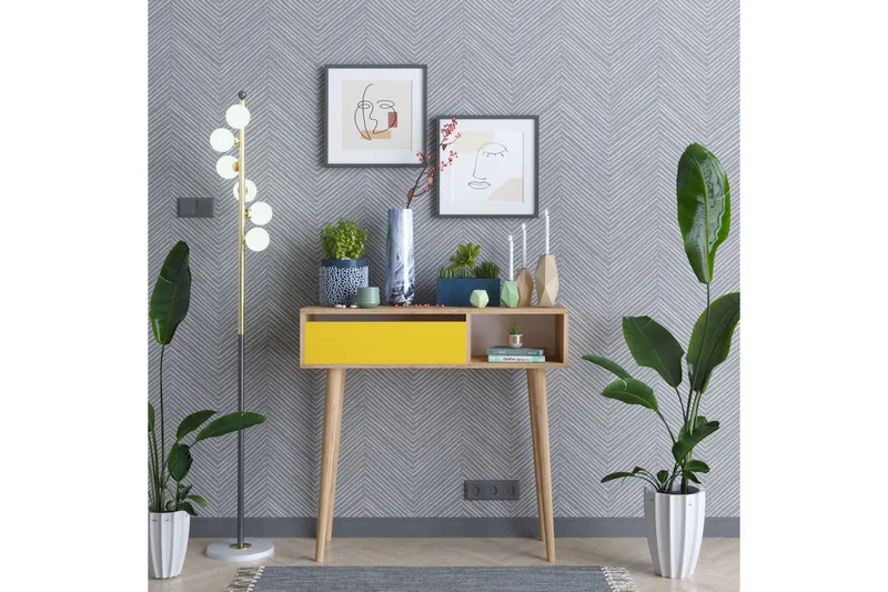 Sivupöytä Kulta/Tammi/Keltainen, undefined