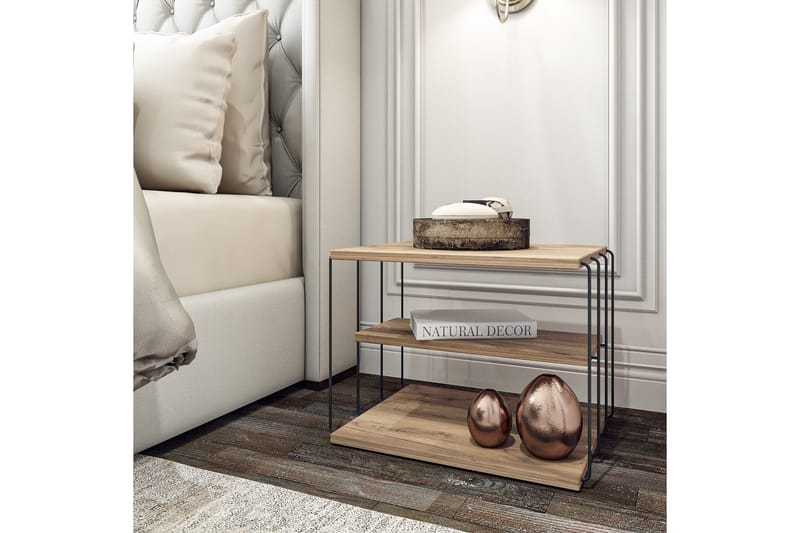 Sivupöytä Ljusfors50 cm - Luonnonväri/Musta - Huonekalut - Pöytä & ruokailuryhmä - Apupöytä & sivupöytä - Tarjotinpöytä & pikkupöytä