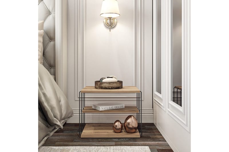 Sivupöytä Ljusfors50 cm - Luonnonväri/Musta - Huonekalut - Pöytä & ruokailuryhmä - Apupöytä & sivupöytä - Tarjotinpöytä & pikkupöytä