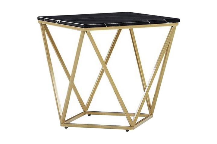 Sivupöytä Losleones 50 cm - Musta / Kulta - Tarjotinpöytä & pikkupöytä - Lamppupöytä