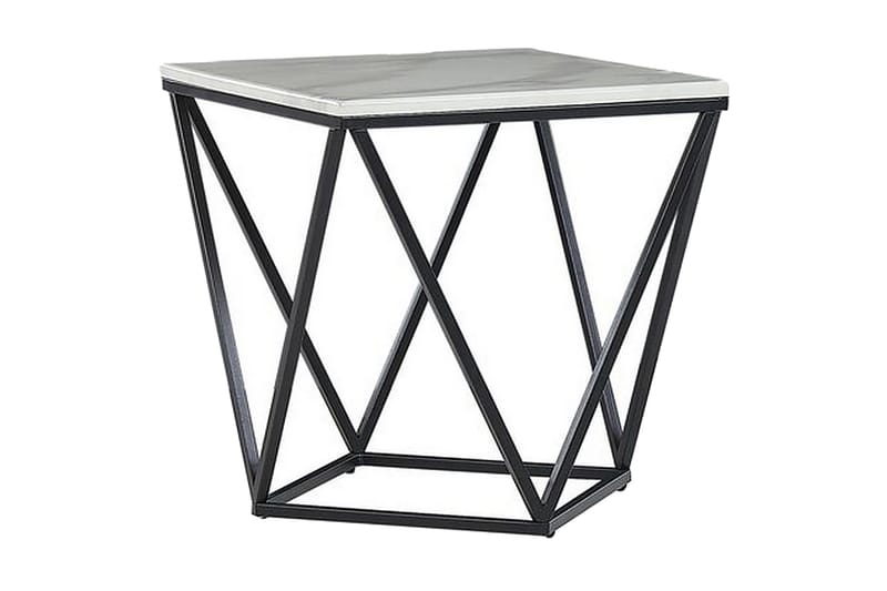 Sivupöytä Losleones 50 cm, Valkoinen / musta