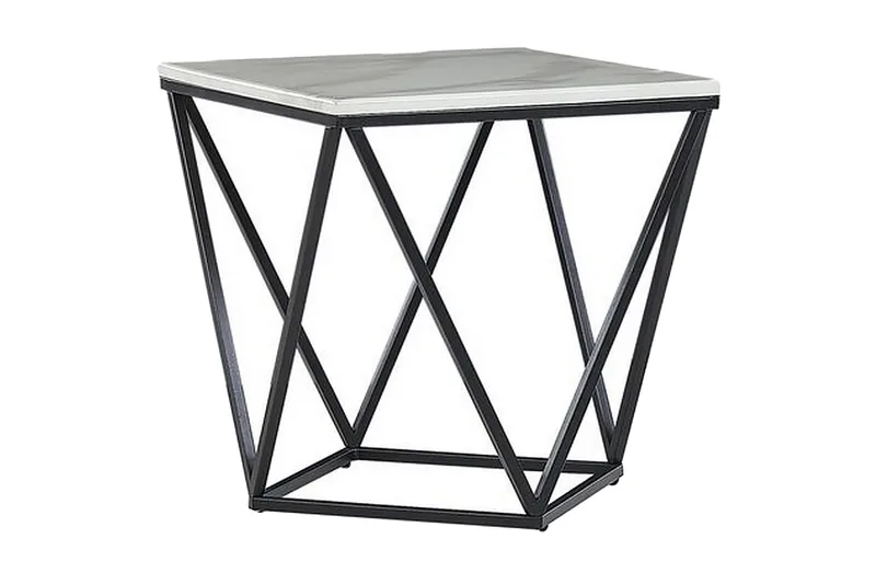 Sivupöytä Losleones 50 cm, Valkoinen / musta