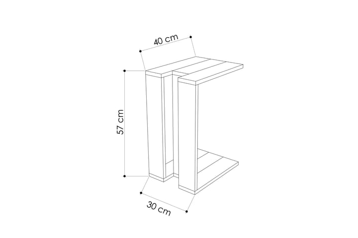 Sivupöytä Lutchan - Tarjotinpöytä & pikkupöytä - Lamppupöytä