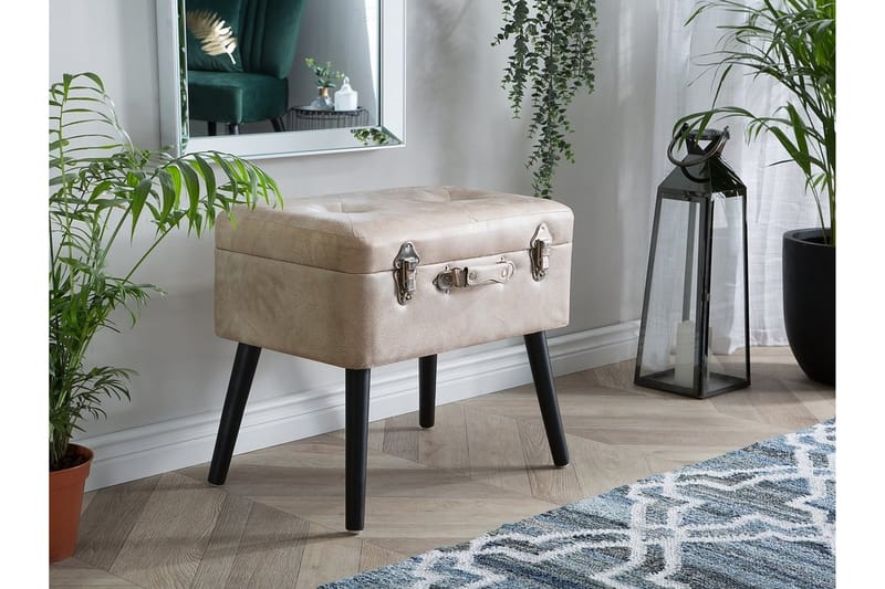 Sivupöytä Mallard 52 cm - Beige - Huonekalut - Pöytä & ruokailuryhmä - Apupöytä & sivupöytä - Tarjotinpöytä & pikkupöytä