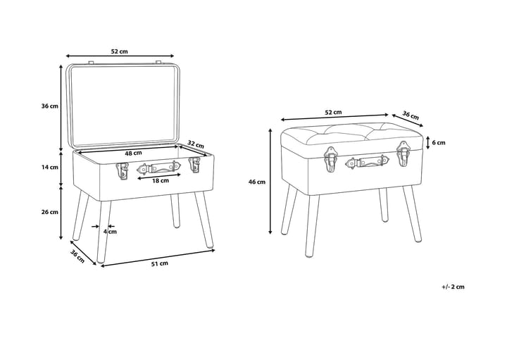 Sivupöytä Mallard 52 cm - Ruskea - Tarjotinpöytä & pikkupöytä - Lamppupöytä