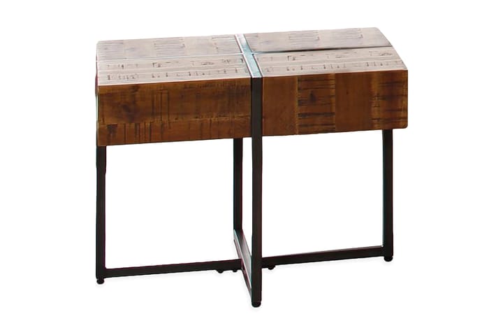 Sivupöytä Marcus - Akaasia Ruskea/Metalli - Tarjotinpöytä & pikkupöytä - Lamppupöytä