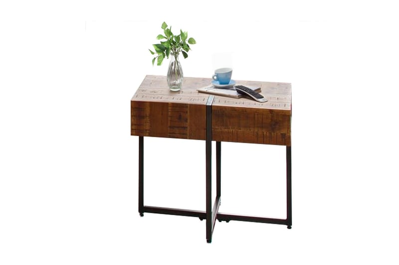 Sivupöytä Marcus - Akaasia Ruskea/Metalli - Huonekalut - Pöytä & ruokailuryhmä - Apupöytä & sivupöytä - Tarjotinpöytä & pikkupöytä