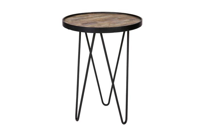 Sivupöytä Marica 39 cm Pyöreä - Puu/Metalli - Lamppupöytä - Tarjotinpöytä & pikkupöytä