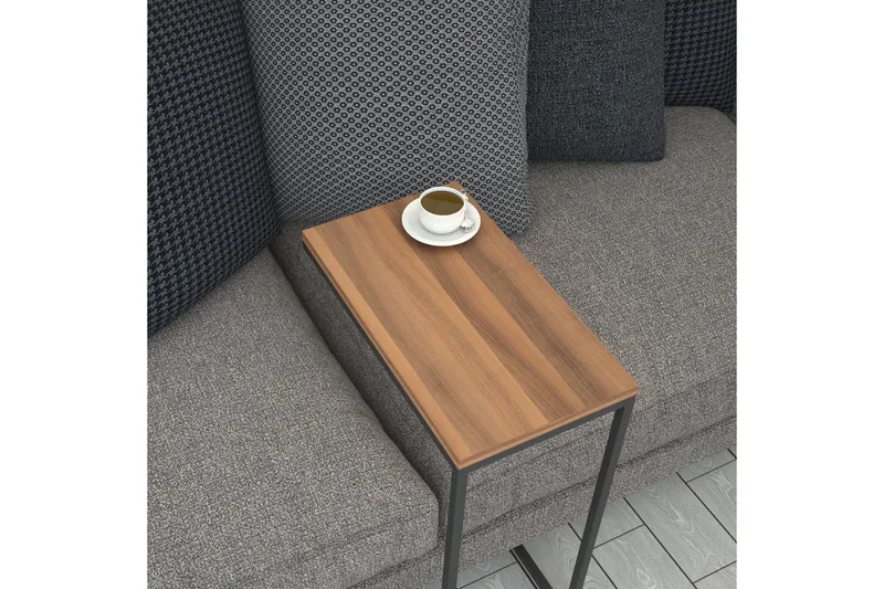 Sivupöytä Mertha 46 cm - Pähkinä - Huonekalut - Pöytä & ruokailuryhmä - Apupöytä & sivupöytä - Tarjotinpöytä & pikkupöytä