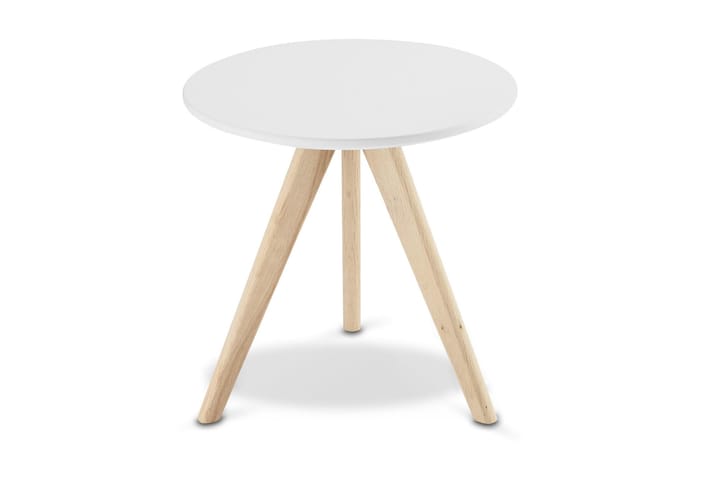 Sivupöytä Minerva 40 cm Pyöreä - Valkoinen - Tarjotinpöytä & pikkupöytä - Lamppupöytä