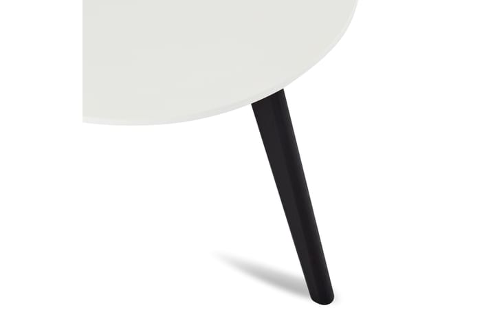 Sivupöytä Minerva 48 cm Pyöreä - Valkoinen - Tarjotinpöytä & pikkupöytä - Lamppupöytä
