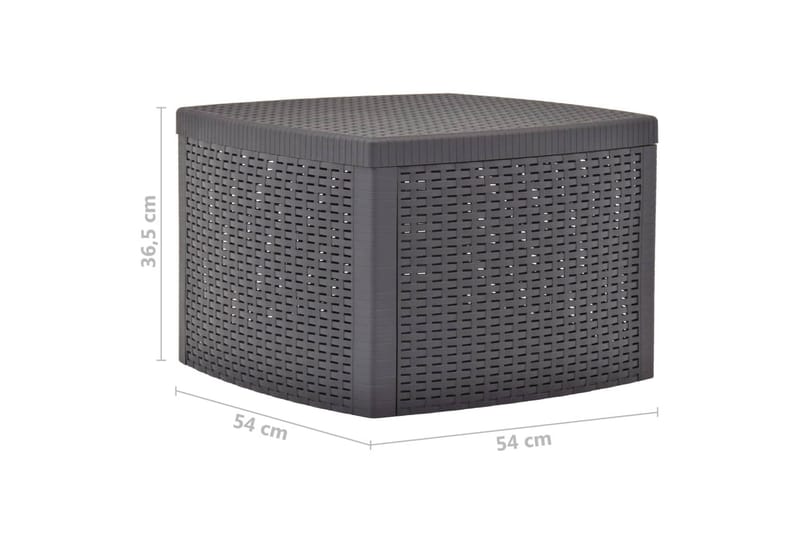 Sivupöytä mokka 54x54x36,5 cm muovi - Ruskea - Huonekalut - Pöytä & ruokailuryhmä - Apupöytä & sivupöytä - Tarjotinpöytä & pikkupöytä